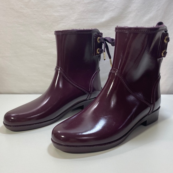 Michael Kors Larson Back-Tie Rain Booties Boot - Picture 3 of 6